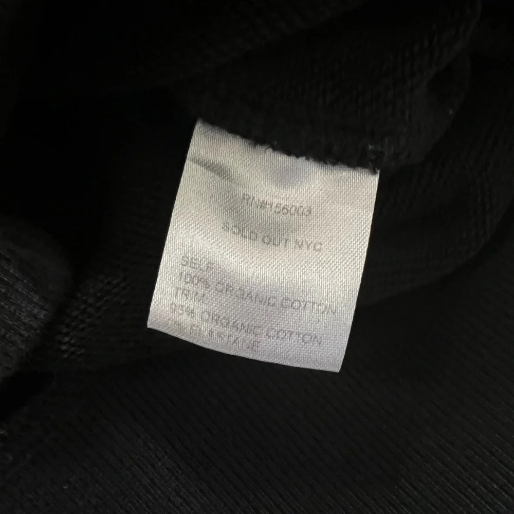 Soldout.nyc Organic Cotton Puff Sleeve Sweatshirt | Black | Womens Medium - Picture 8 of 15